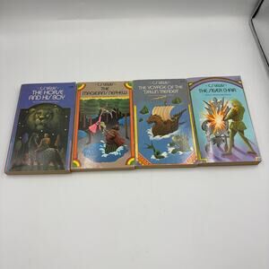 Lot 4 Vintage C.S. Lewis Books Chronicles of Narnia Series Dawn Trader